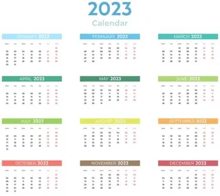 2023 年日历 PNG免抠