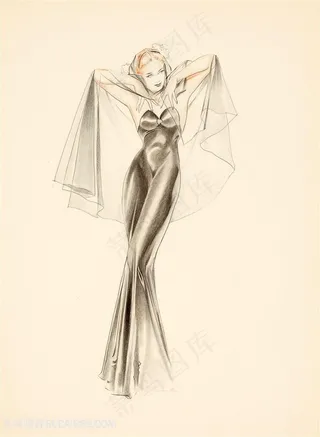 美人图唯美手绘美女装饰画