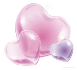 水晶爱心素材
