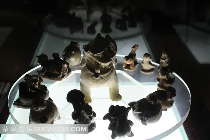 盘子里动物文物图片素材