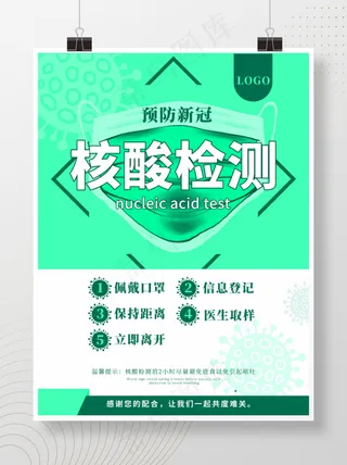 检测-疫苗接种步骤点引导海报