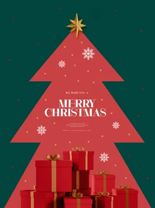简约圣诞节海报