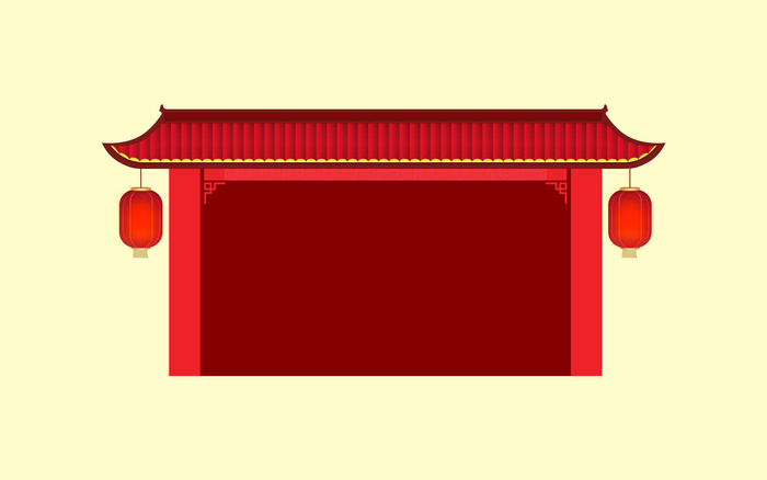 中国风古典传统图案边框纹理祥云灯笼装饰线条PSD背景素材psd模版下载