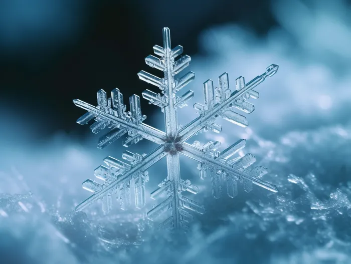 雪花白雪冰摄影图 