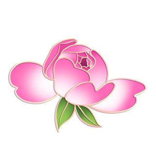 国潮风立体浮雕金边手绘花朵花卉PSD设计PNG免扣图片元素素材