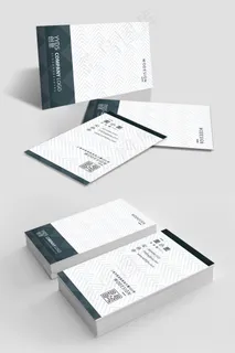 清爽简约几何科技公司名片