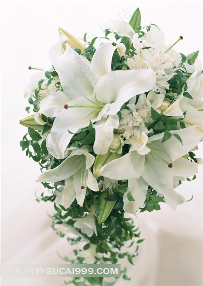 鲜花素材百合花婚礼插花