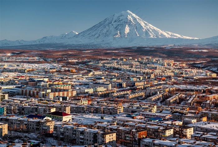 城市雪景图片