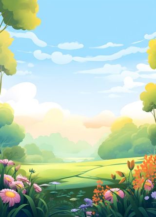 绿色清新户外草地背景