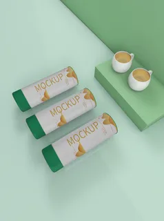 高端品牌茶叶包装盒纸袋智能贴图样机产品效果图展示PSD素材模板