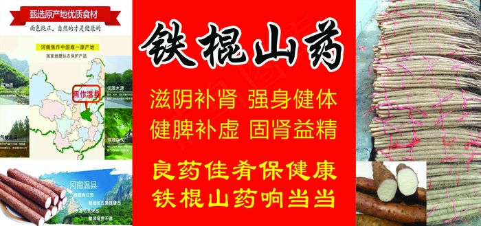 铁棍山药效果图药用海报psd模版下载