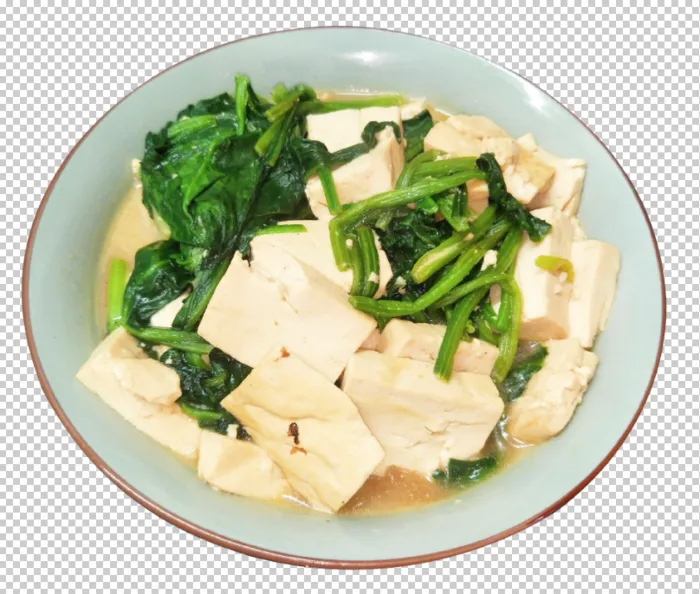 菠菜豆腐免扣素材psd模版下载