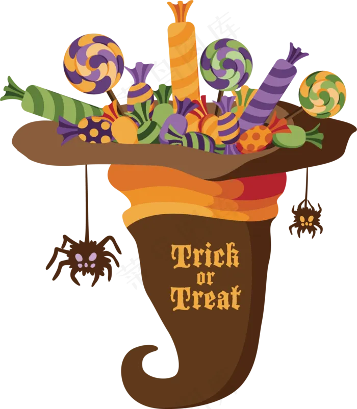 卡通万圣节节日糖果