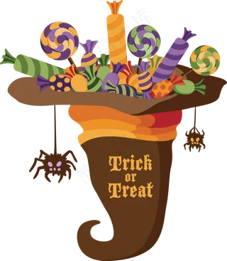 卡通万圣节节日糖果