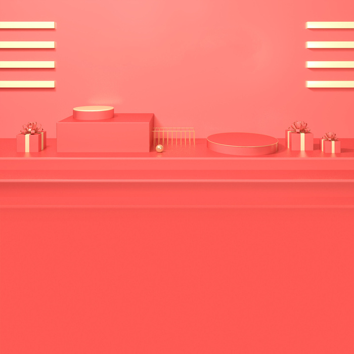 立体C4D场景电商首页主图直通车促销banner海报背景PSD素材