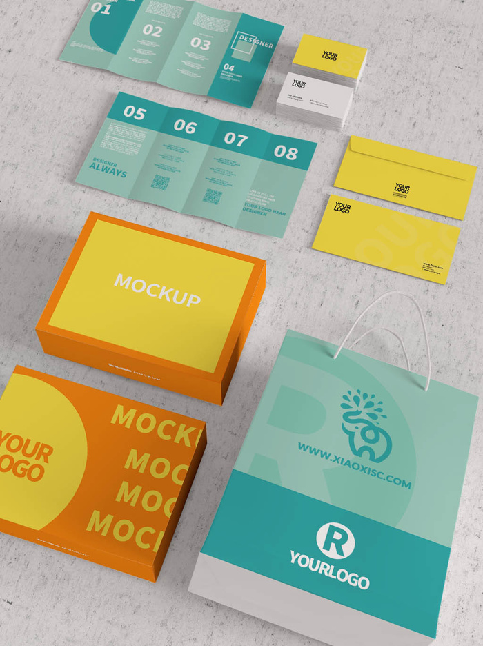 包装智能贴图样机VI效果PSD素材