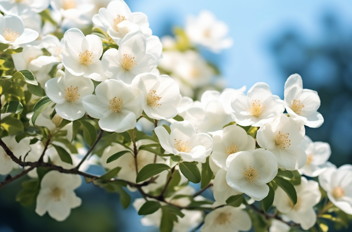 白色的花朵近景聚焦拍摄摄影图(4080x2688)