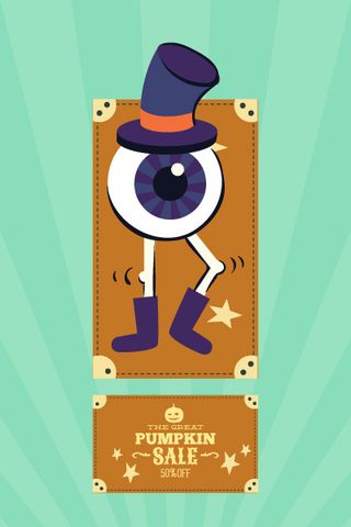 万圣节小鬼捣蛋儿童矢量插画扁平