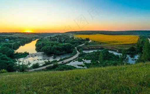 风景 景观 夕阳 黄昏 航拍风景 森林 大树 风景 景观 夕阳 黄昏 航拍风景 森林 大树