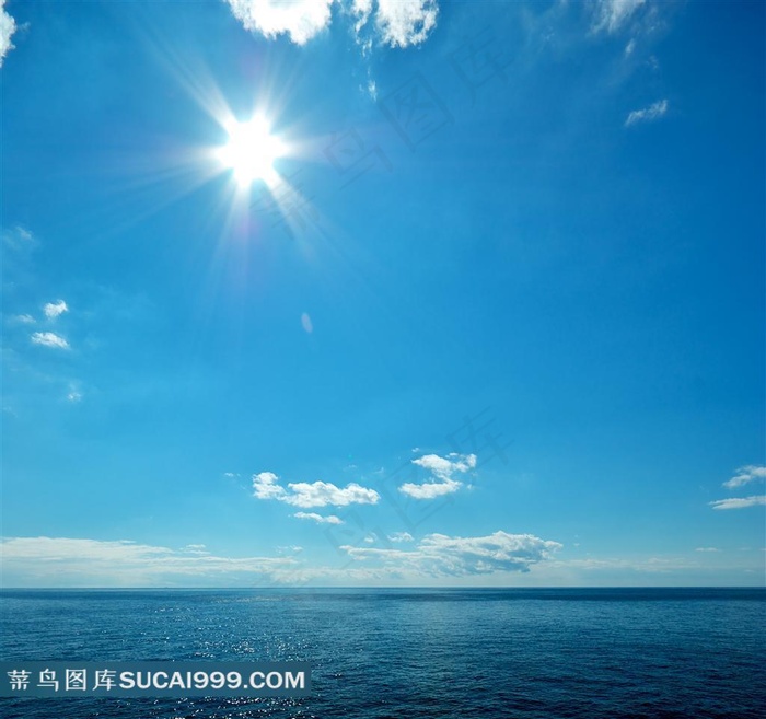 海天一色的自然风光