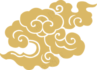 彩云  祥云图案 祥云素材 创意祥云   花边花纹 金色祥云 免抠