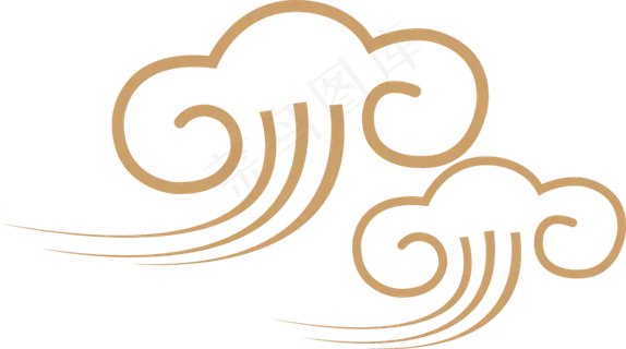 中式传统祥云中国风古典水纹吉祥图案免抠