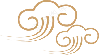中式传统祥云中国风古典水纹吉祥图案免抠