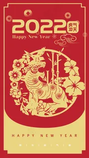 2022庆虎年春节海报 2022庆虎年春节海报