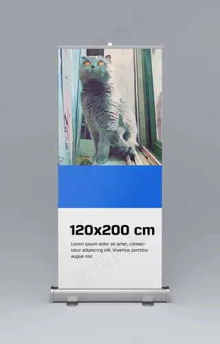 易拉宝样机 易拉宝效果图