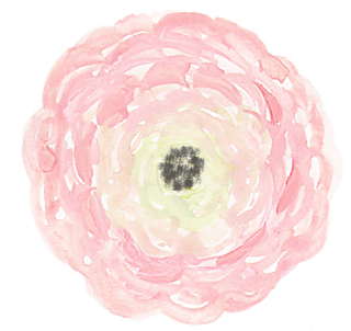 唯美森系手绘水彩花朵 免抠