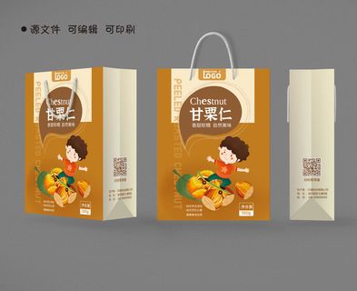 手提袋包装甘栗仁包装设计