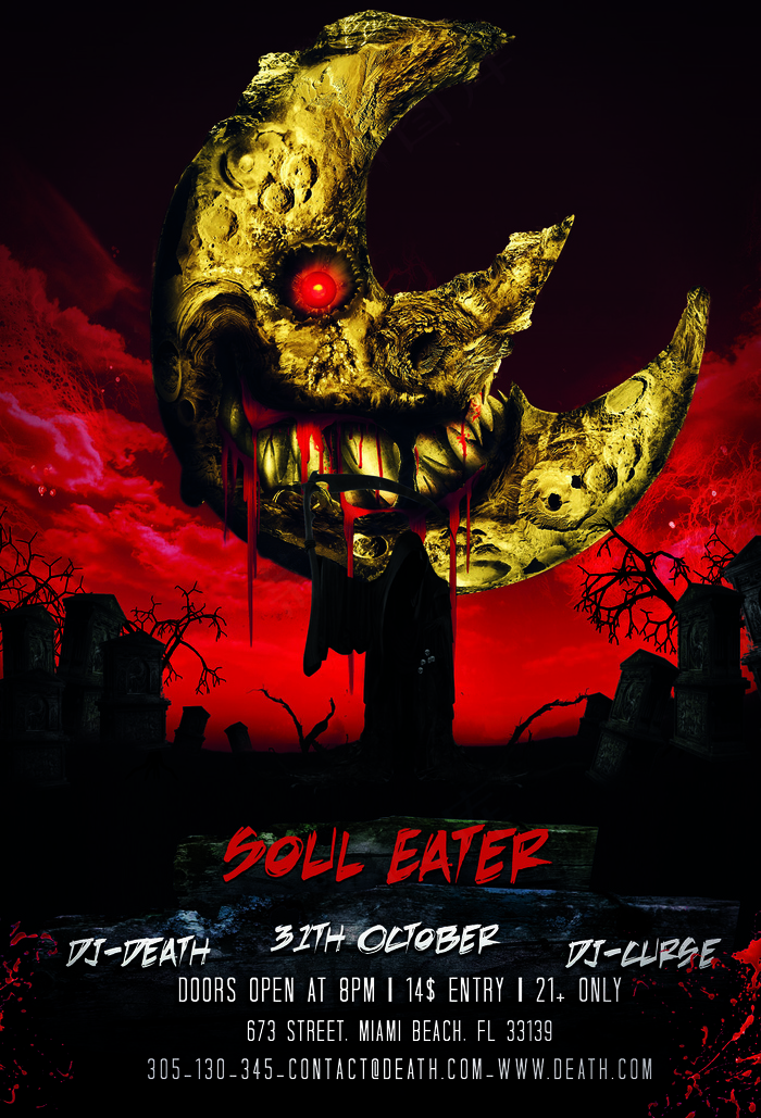 万圣节鬼节南瓜海报psd