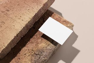 石头背景高档轻奢名片样机