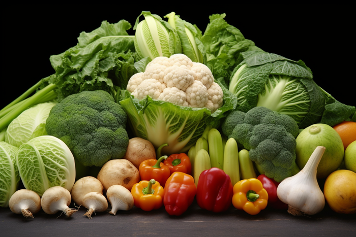 a bunch of vegetables sitting on top of a table, a picture by Yasushi Sugiyama, pixabay, renaissance, vegetables, veggies, vegetable 
