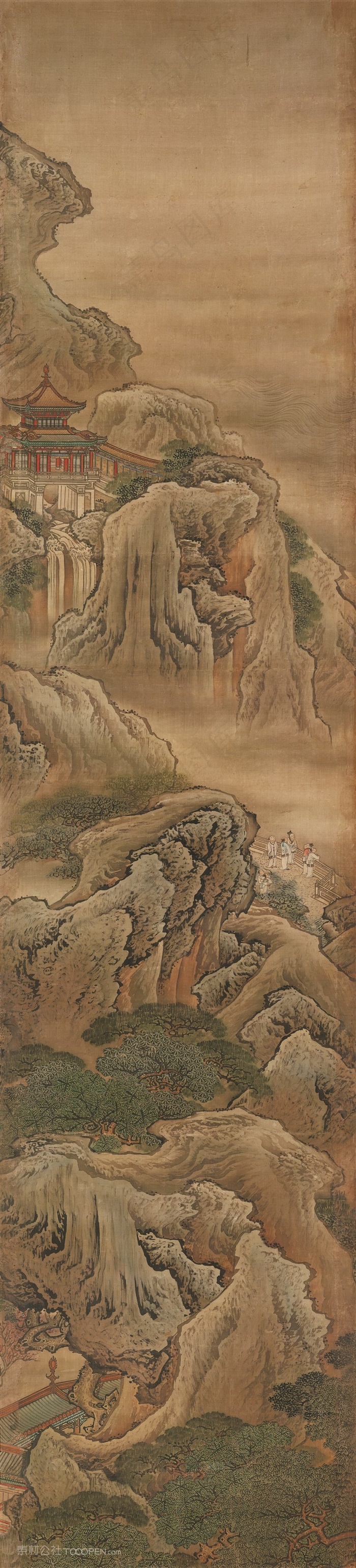 高清古典仿古山水图国画图片