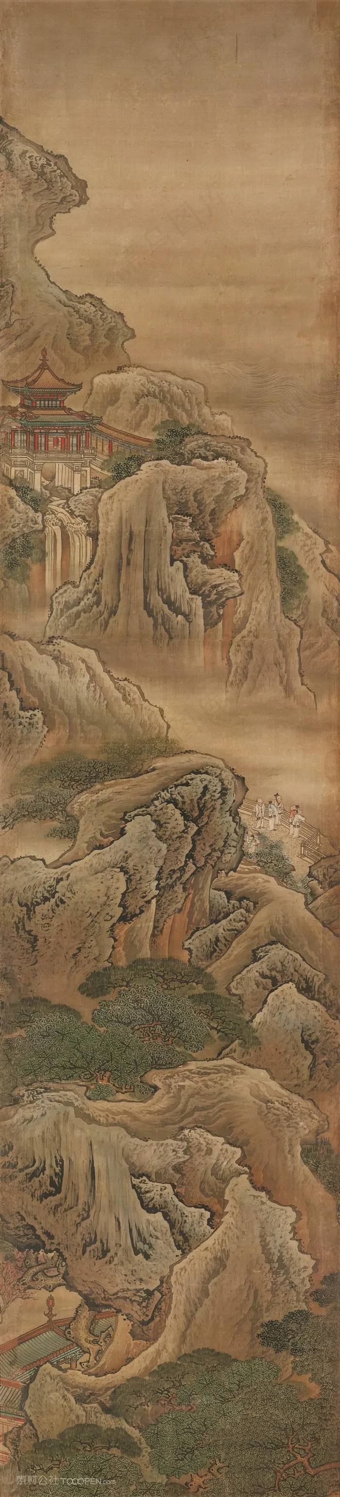 高清古典仿古山水图国画图片