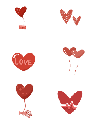 情人节七夕爱心素材