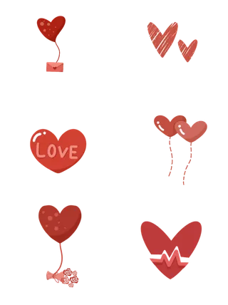 情人节七夕爱心素材