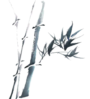 竹子水墨画中国风国画墨水书法竹子画
