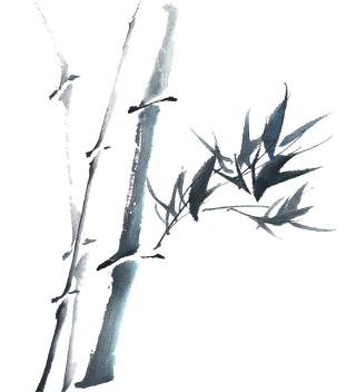 竹子水墨画中国风国画墨水书法竹子画
