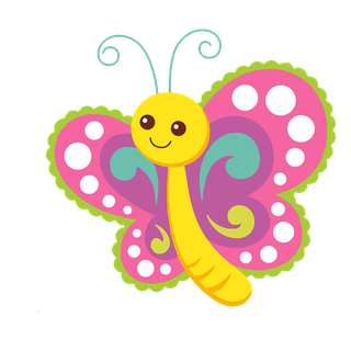 蝴蝶卡通粉色