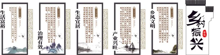 乡村振兴展板  美丽乡村展板  乡村文明展板 乡村宜居展板ai矢量模版下载