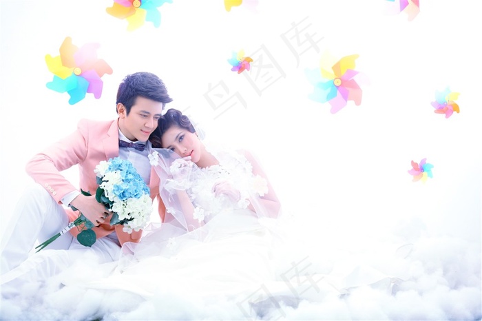 爱意绵绵幸福恋人婚纱精美写真