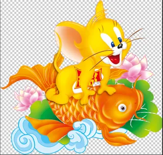免抠老鼠鲤鱼素材
