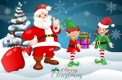 冬天圣诞节背景风景