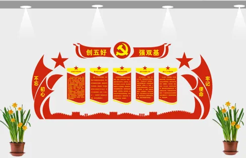 创五好党建文化墙背景