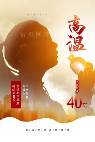 高温防暑海报