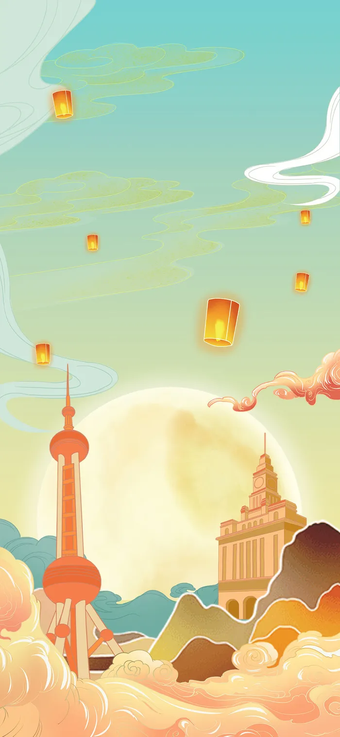 桃源里上海国潮风海报psd模版下载