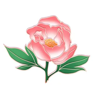 国潮风立体浮雕金边手绘花朵花卉PSD设计PNG免扣图片元素素材