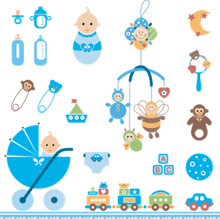 小推车儿童素材